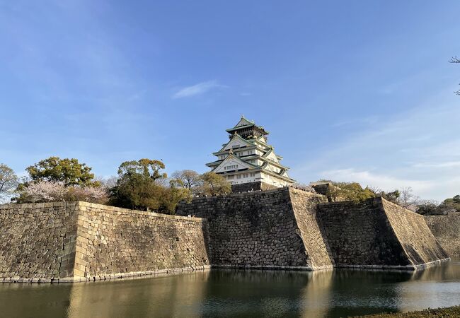 内堀から見上げる大阪城天守