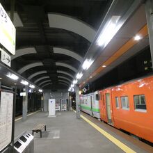 帯広駅にて２０：１５分定刻着