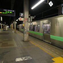 札幌駅にて、１９：３８発の滝川行き普通列車