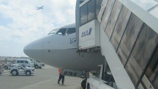 工事の影響もあるのか、NH便のB3機材でも沖止めでした