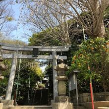 鳥居越しに見た拝殿