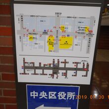 地下街の案内図