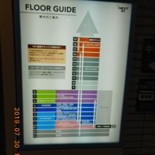 暗かったのでピンボケしてますがフロア案内です
