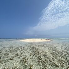 ぽっかりと浮き出た小さな浜。