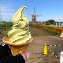 佐倉小川園の抹茶ソフトクリーム