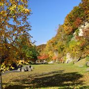 札幌市南区の豊平川沿いの公園