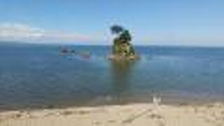 電車の窓からも見れます。