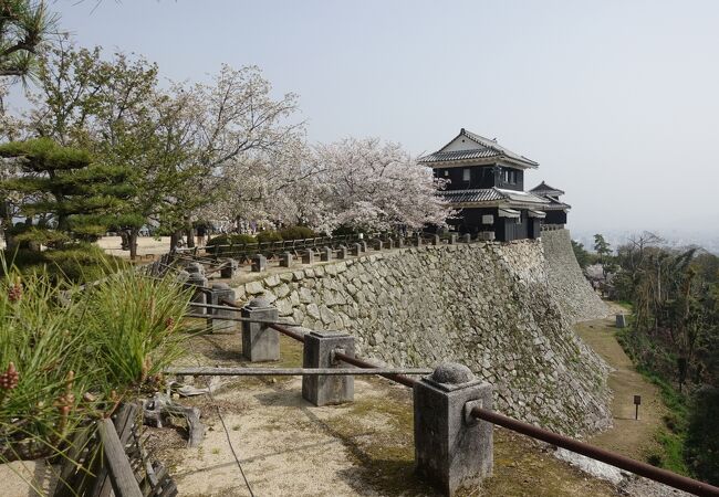 石垣すれすれに建っています