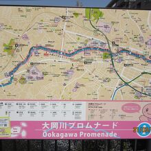 大岡川プロムナードの案内図