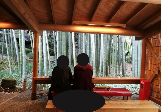 鎌倉報国寺の竹林の中の茶席です。
