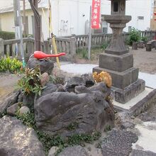 猫がお休み中　別府　波止場神社　出世神社　稲生選手ゆかり