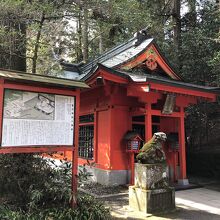 本殿までの石段の途中にある