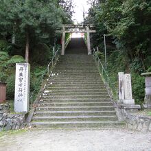 慈尊院から神社へ続く石段