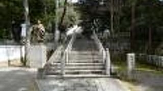 きつい石の階段