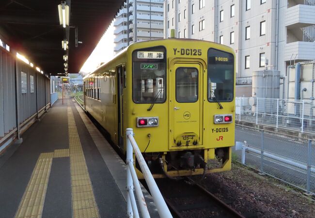 JR九州の筑肥線と松浦鉄道の2社の駅です。