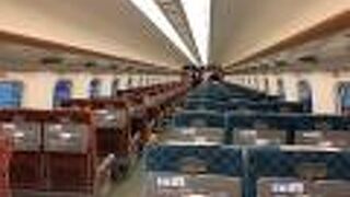 快適に移動。　車内はガラガラでした…。