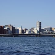 隅田川に架かる橋の中でも交通量が多いです