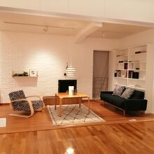 アアルト邸のリビングの再現