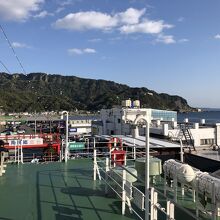 フェリー甲板