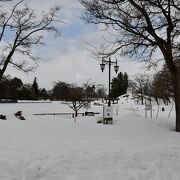 雪景色の常盤公園