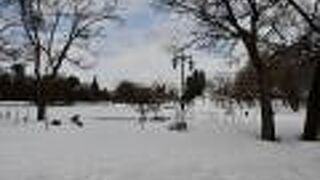 雪景色の常盤公園