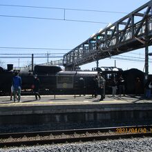渋川駅に到着したら、SLみなかみがいた