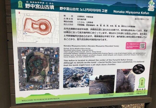 古市古墳群の中央に位置する古墳