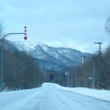 冬の狩勝峠の車窓