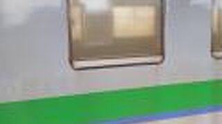 2020年９月24日現在、東室蘭10時07分発普通列車苫小牧行きはキハ１４７系が使用されていました