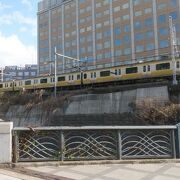 駅前、神田川にかかる橋。