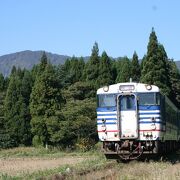 山形県と新潟県を結ぶローカル線です