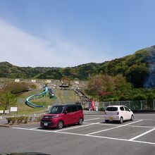 とよおか湖の駐車場