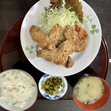 唐揚げぶつ切り定食ダブル 1,060円