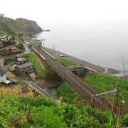 青海川駅を上から見る