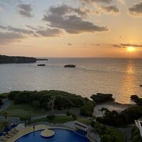 万座毛とサンセット