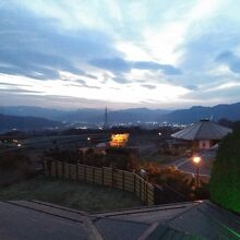 展望台から見た市街地の夕景です。