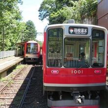 大平台駅停車中のベルニナ号