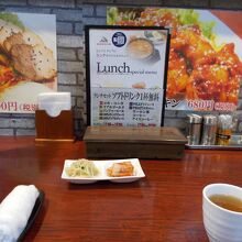 カウンター席です。