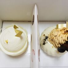 チーズケーキとほうじ茶のムース