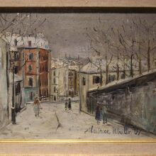 ユトリロ　雪のモンスニ通り