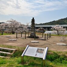 桜咲く塔のあと