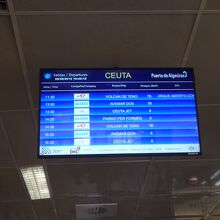 アルへシラスからセウタ行きのフェリーの時刻表