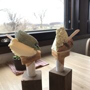 旭川空港近くのアイスクリーム店