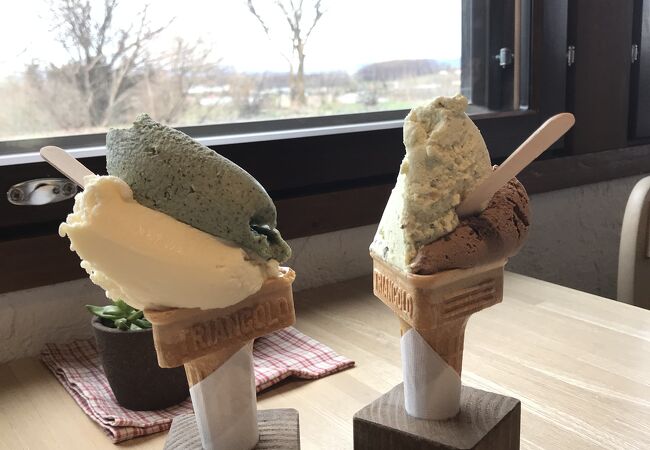 旭川空港近くのアイスクリーム店