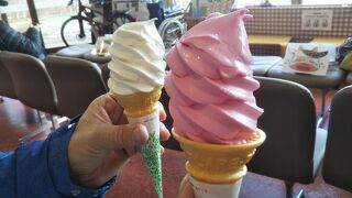 コケモモソフトクリームがおいしい