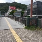 徳島駅近くの川