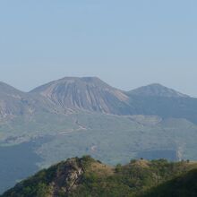 阿蘇山杵島岳方面をズームで撮影