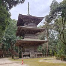 江戸時代に再建された三重塔