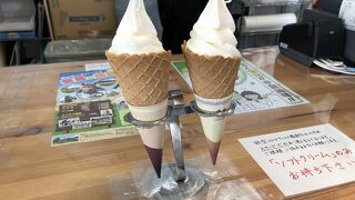 蒜山ジャージー100%の濃いソフトクリーム