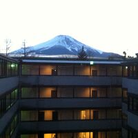 上の階から富士山が見える